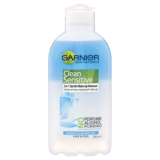 Picture of Garnier Clean Sensitive 2in1 Gentle Waterproof Make Up Remover