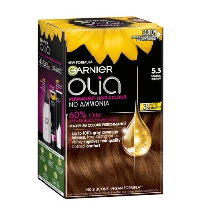 Picture of Garnier Olia 5.3  Golden Brown Permanent Hair Colour No Ammonia, 60% Oils