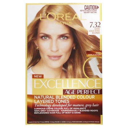 Picture of L'Oréal Paris Excellence Age Perfect Permananent Hair Colour - 7.32 Dark Gold Rose Blonde (Natural Blended Colour)