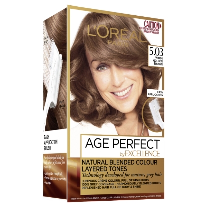 Picture of L'Oréal Paris Excellence Age Perfect Permanent Hair Colour - 5.03 Warm Golden Brown (Natural Blended Colour)