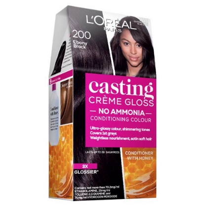 Picture of L'Oréal Paris Casting Crème Gloss Semi-Permanent Hair Colour - 200 Ebony Black (Ammonia Free)