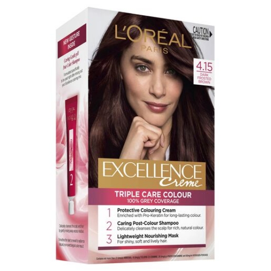 Picture of L'Oréal Paris Excellence Crème Permanent Hair Colour - 4.15 Dark Frosted Brown