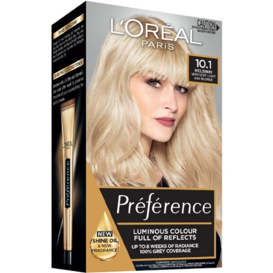 Picture of L'Oréal Paris Préférence Permanent Hair Colour - 10.1 Helsinki (Very Very Light Ash Blonde)