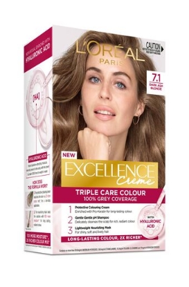 Picture of L'Oréal Paris Excellence Crème Permanent Hair Colour - 7.1 Dark Ash Blonde