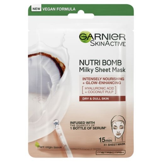 Picture of Garnier Nutri Bomb Milky Sheet Mask Hyaluronic Acid +  Coconut Milk 28g