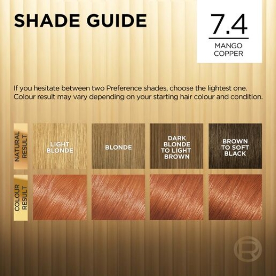 Picture of L'Oréal Paris Préférence Permanent Hair Colour - 7.4 Mango Copper