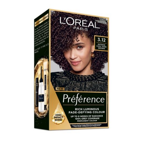 Picture of L'Oréal Paris Préférence Permanent Hair Colour - 3.12 Intense Cool Dark Brown