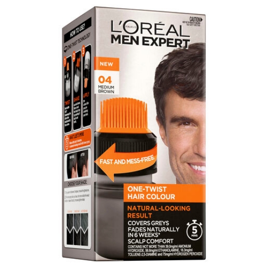 Picture of L'Oréal Paris Men Expert One-Twist Hair Colour 04 MEDIUM BROWN