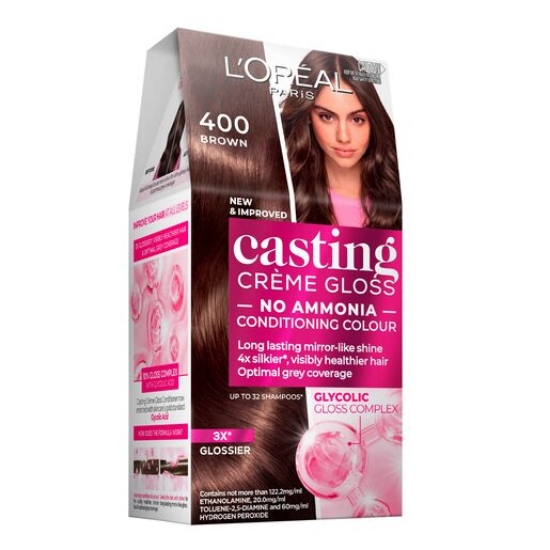 Picture of L'Oréal Paris Casting Crème Gloss Semi-Permanent Hair Colour - 400 Dark Brown (Ammonia Free)
