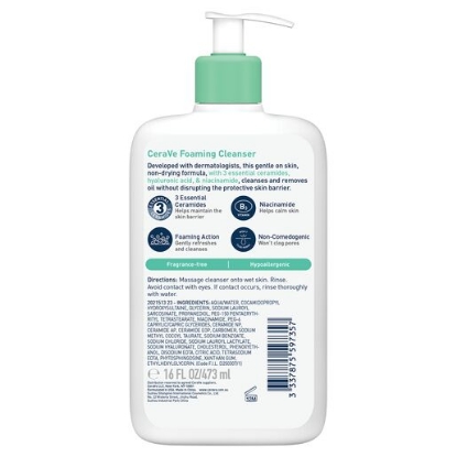 Picture of CeraVe Foaming Oil-Free Cleanser for Oily Skin 473ml