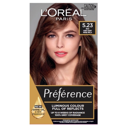 Picture of L'Oréal Paris Préférence Permanent Hair Colour,  5.23 Very Deep Rose Gold