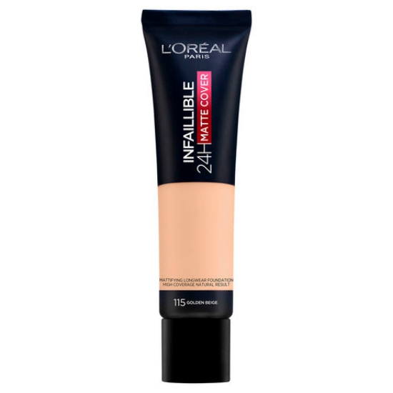 Picture of L'Oreal Paris Infallible 32H Matte Cover Liquid Foundation SPF 25 - With 4% Niacinamide - 115 WARM UNDERTONE