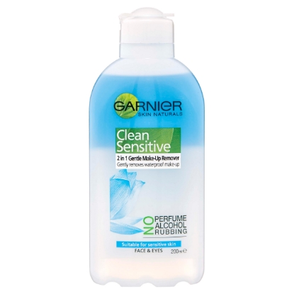 Picture of Garnier Clean Sensitive 2in1 Gentle Waterproof Make Up Remover