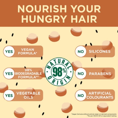 Picture of Garnier Fructis Hair Food Smoothing Macadamia 390ml for Dry & Unruly Hair