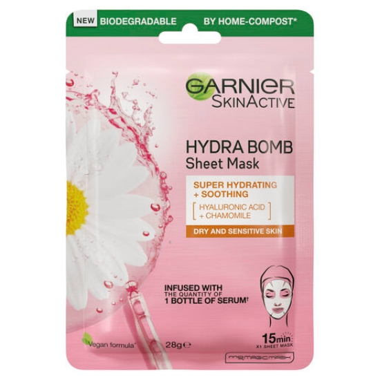 Picture of Garnier Hydra Bomb Hyaluronic Acid + Chamomile Sheet Mask 28g