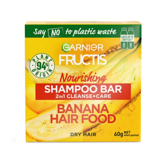 Picture of Garnier Fructis Banana Hair Food 2in1 Shampoo Bar 60g