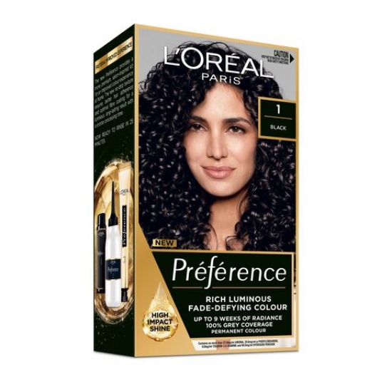 Picture of L'Oréal Paris Préférence Permanent Hair Colour - 1 Black