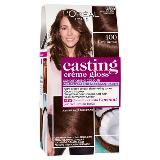 Picture of L'Oréal Paris Casting Crème Gloss Semi-Permanent Hair Colour - 400 Brown (Ammonia Free)