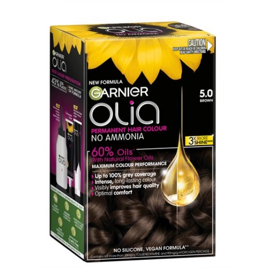Picture of Garnier Olia 5.0  Brown Permanent Hair Colour No Ammonia, 60% Oils