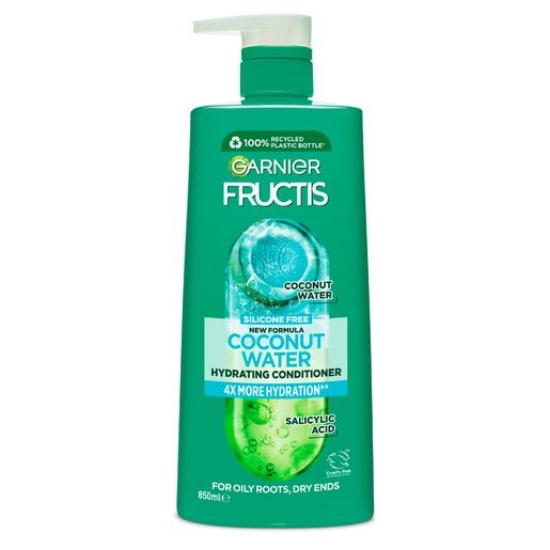Picture of Garnier Fructis Coconut Water Conditioner 850ml for Oily Roots, Dry Ends